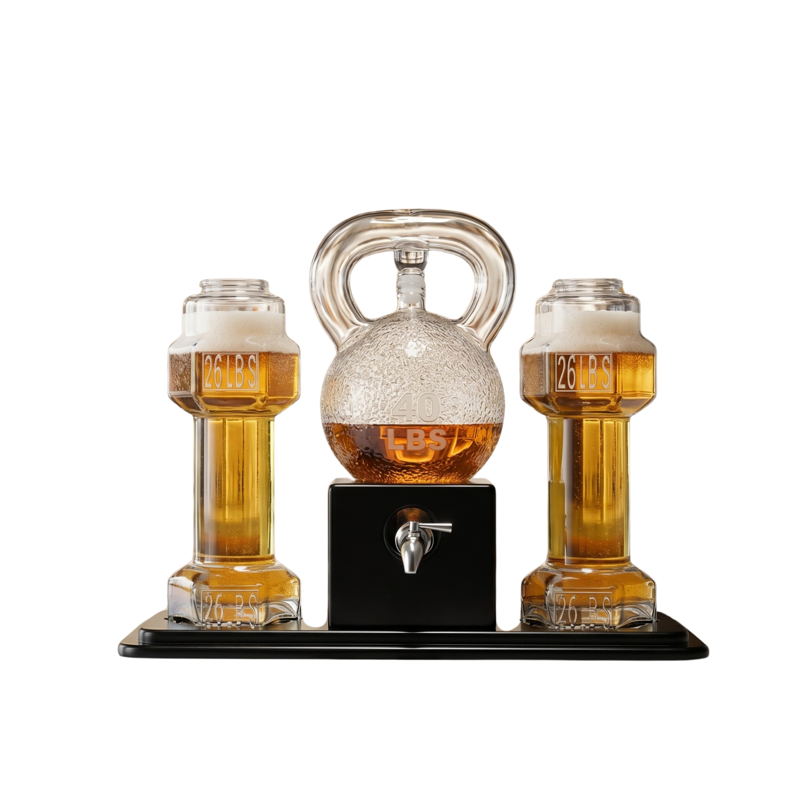 Kettlebell Whiskey Wine Decanter Set With Dumbbell Glasses Elegant Weightlifting Whiskey Decanter 10-0
