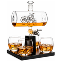Motorcycle Decanter Whiskey Wine Decanter Set 1100ML By With 4 Whiskey Glasses Motor-0