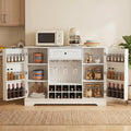 47.2 Inch Sideboard Cabinet with Wine Rack and Storage