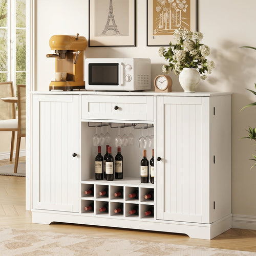 47.2 Inch Sideboard Cabinet with Wine Rack and Storage