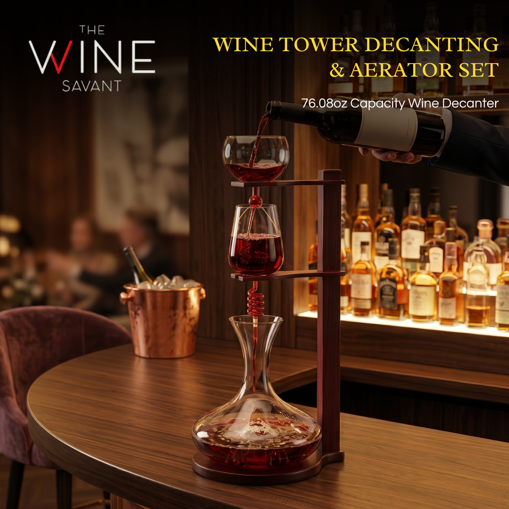 Wine Tower Decanting Aerator Set By 22 H 2250ML Wine Whiskey Decanter Set Carafe Imp-1