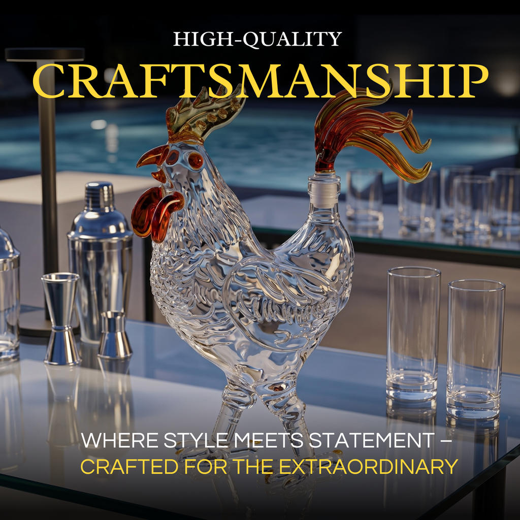 Chicken Whiskey And Wine Decanter Premium Barware Gift Elegant Drinkware Collection-4