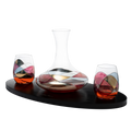Artisanal Hand Painted Stemless Rennesance Romantic Stain Glassed Windows Wine Glasses By The Wine S-0