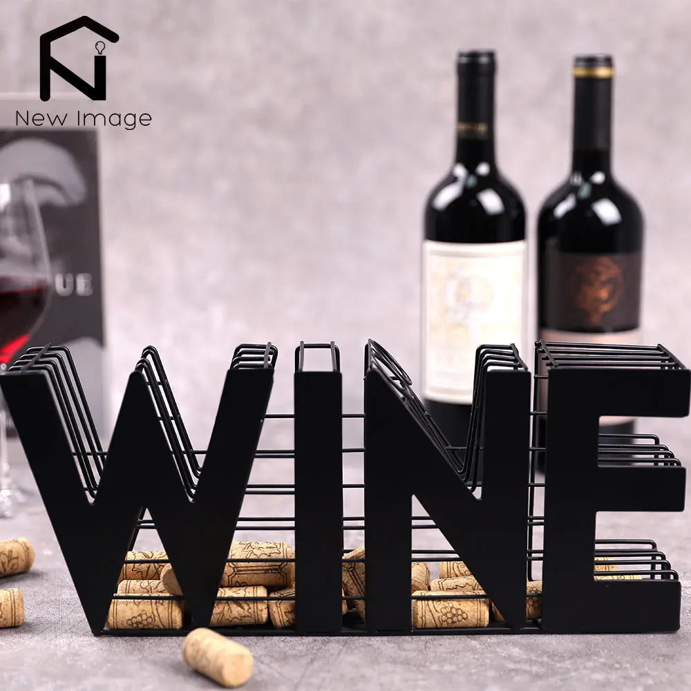 Modern Wine Cork Holder-13.5" Length  Endurance Red Wine Wines Rack Storage for Kitchen Countertop Wine Cabinet Home Decor