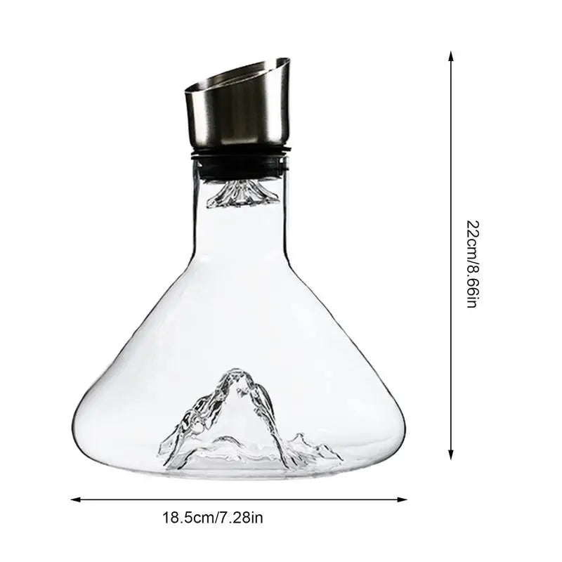 Wine Decanter Built-in Aerator Pourer Wine Carafe Red Wine Decanter Hand-blown Crystal Glass Wine Accessories Decanters 1500ML