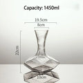 Irregular Wine Decanter Creativity 1450ml Decanter Dispenser Crystal Glass Wine Aerator Mirror Jug Gift Bar Decor Art Glassware