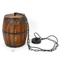 Hanging Vintage Wine Barrel Light Wooden Rustic Old West Cafe Bar Ceiling Lamp