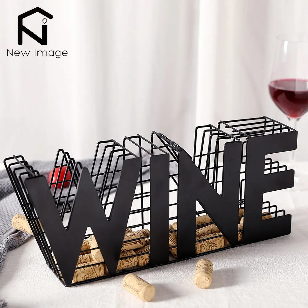 Modern Wine Cork Holder-13.5" Length  Endurance Red Wine Wines Rack Storage for Kitchen Countertop Wine Cabinet Home Decor