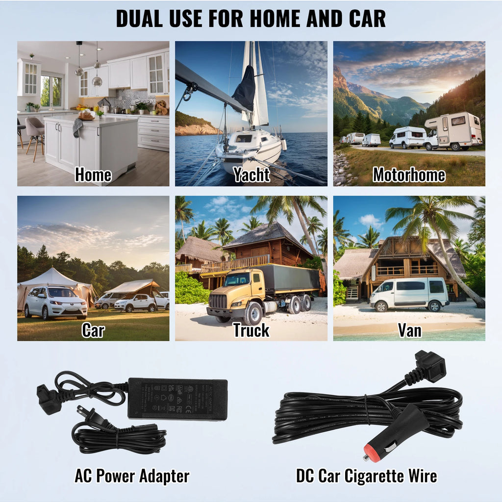 Car Refrigerator 12 Volt Car Refrigerator Fridge 40 L Dual Zone  -4℉-68℉12/24V DC  100-240V AC for Outdoor Camping RV