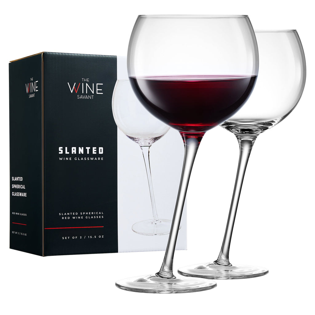 Tipsy Wine Glasses Set Of 2 15 5OZ Unique Tilted Stemless Wine Glasses For Red Or White Wine Funny N-0