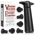 Rainaideng Wine Saver Pump with 6 Vacuum Stoppers，Wine Stopper Wine Preserver Wine Pump and Wine Vacuum Stopper are Black，Reusable Bottle Sealer Keeps Wine Fresh Ideal Wine Accessories Gift