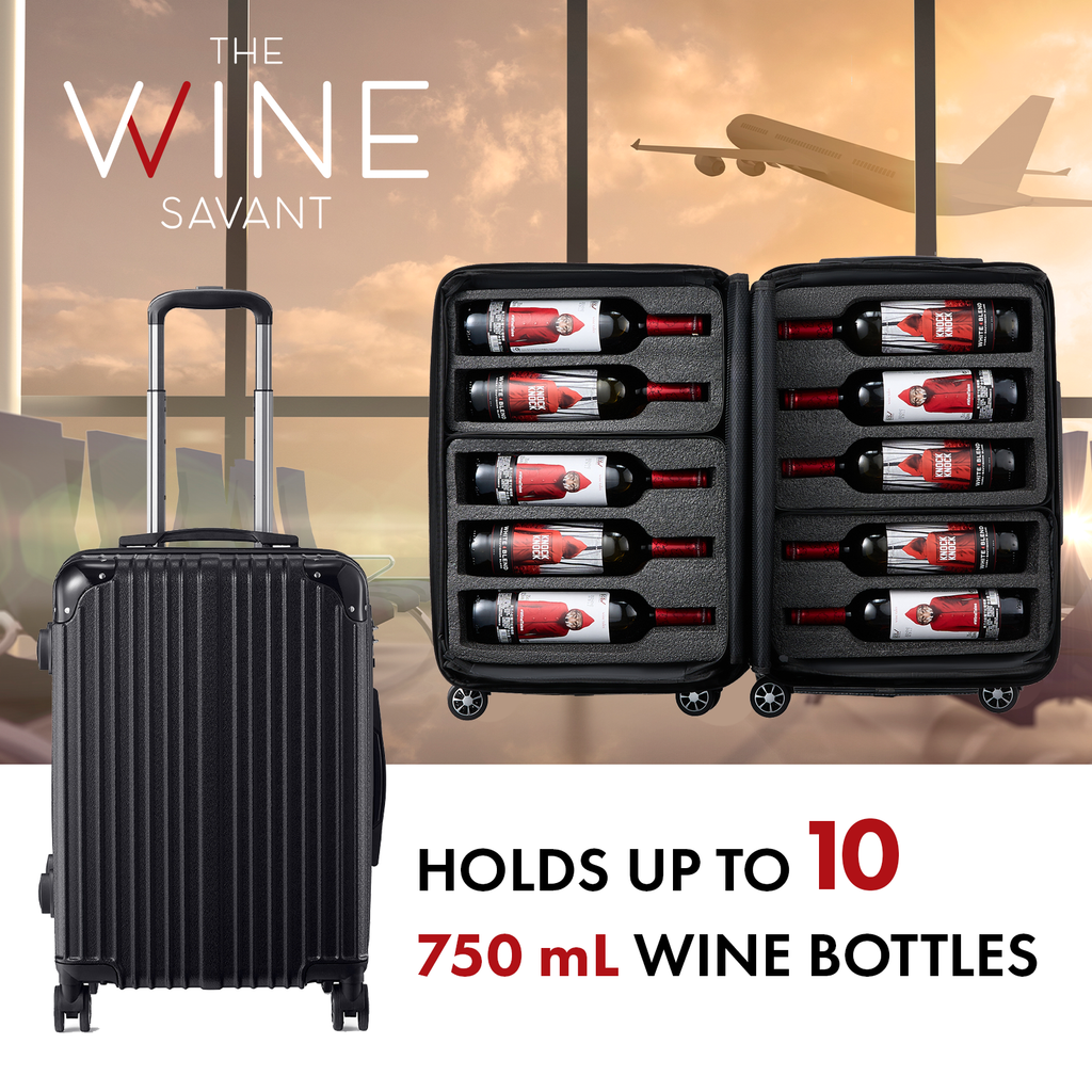 Wine Bottle Suitcase Holds 10 Standard 750 Ml Size Bottles Expandable Removable Travel Bags Universa-1