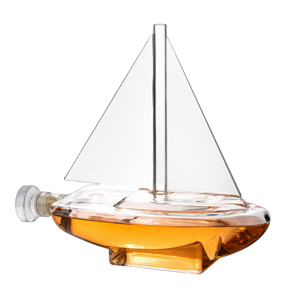 Sailboat Whiskey Wine Decanter Ship Ship Decanter Set 750ML Drink Dispenser For Wine-0