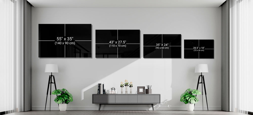 Half Filled Red Wine Glass on Black Glass Wall Art